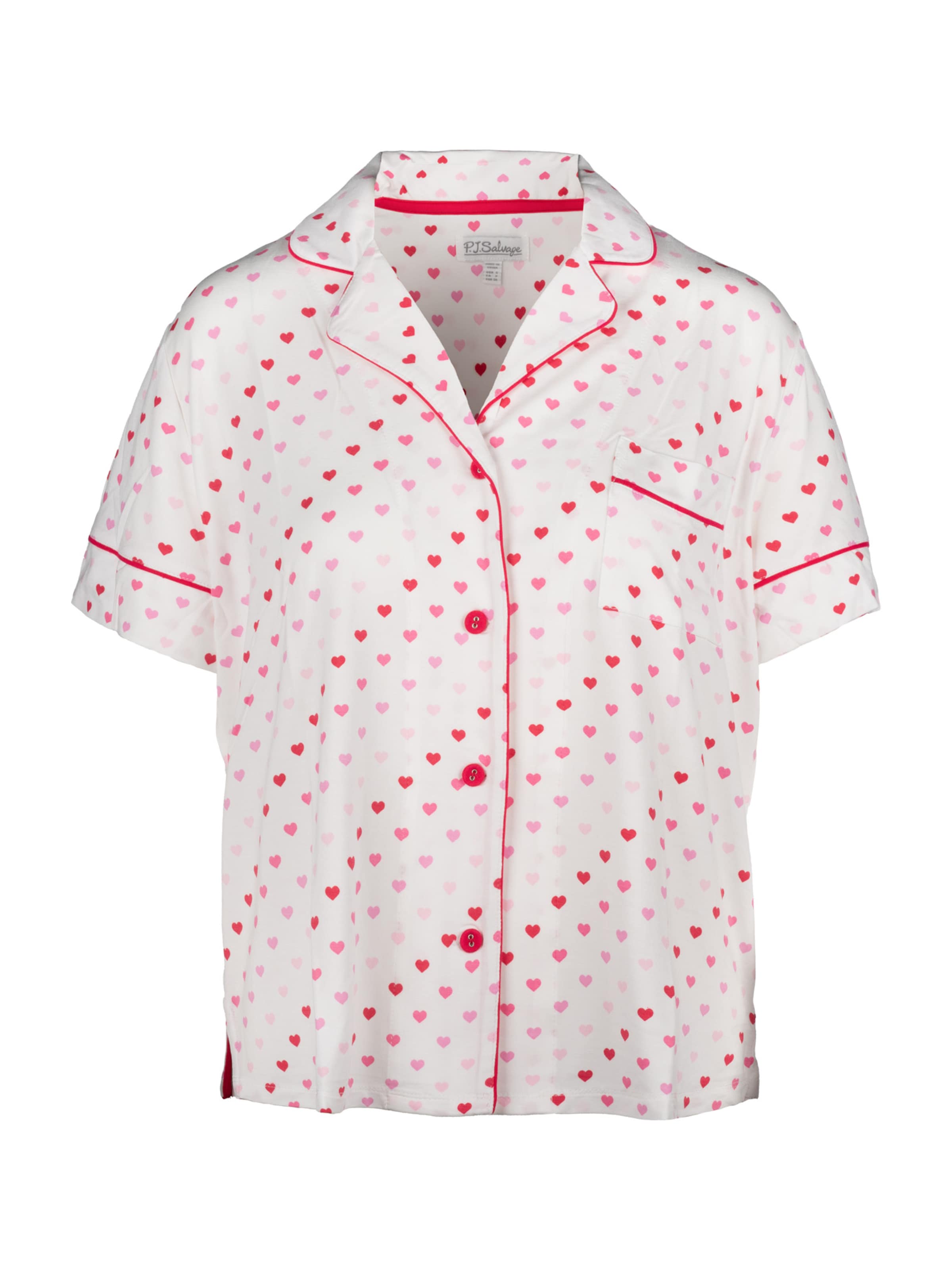 PJ Salvage Pajama shirt ' Daily Dreams ' in White: front