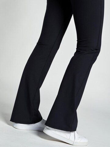 SPORTKIND Wide Leg Sporthose 'Jazzpants High Waist Regular'‌‌‌‌ in Schwarz