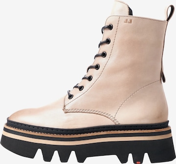 LLOYD Lace-Up Ankle Boots in Beige: front