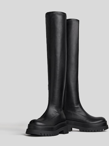 Bershka Over the Knee Boots in Black