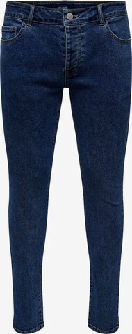 Skinny Jean 'WARP' Only & Sons en bleu : devant