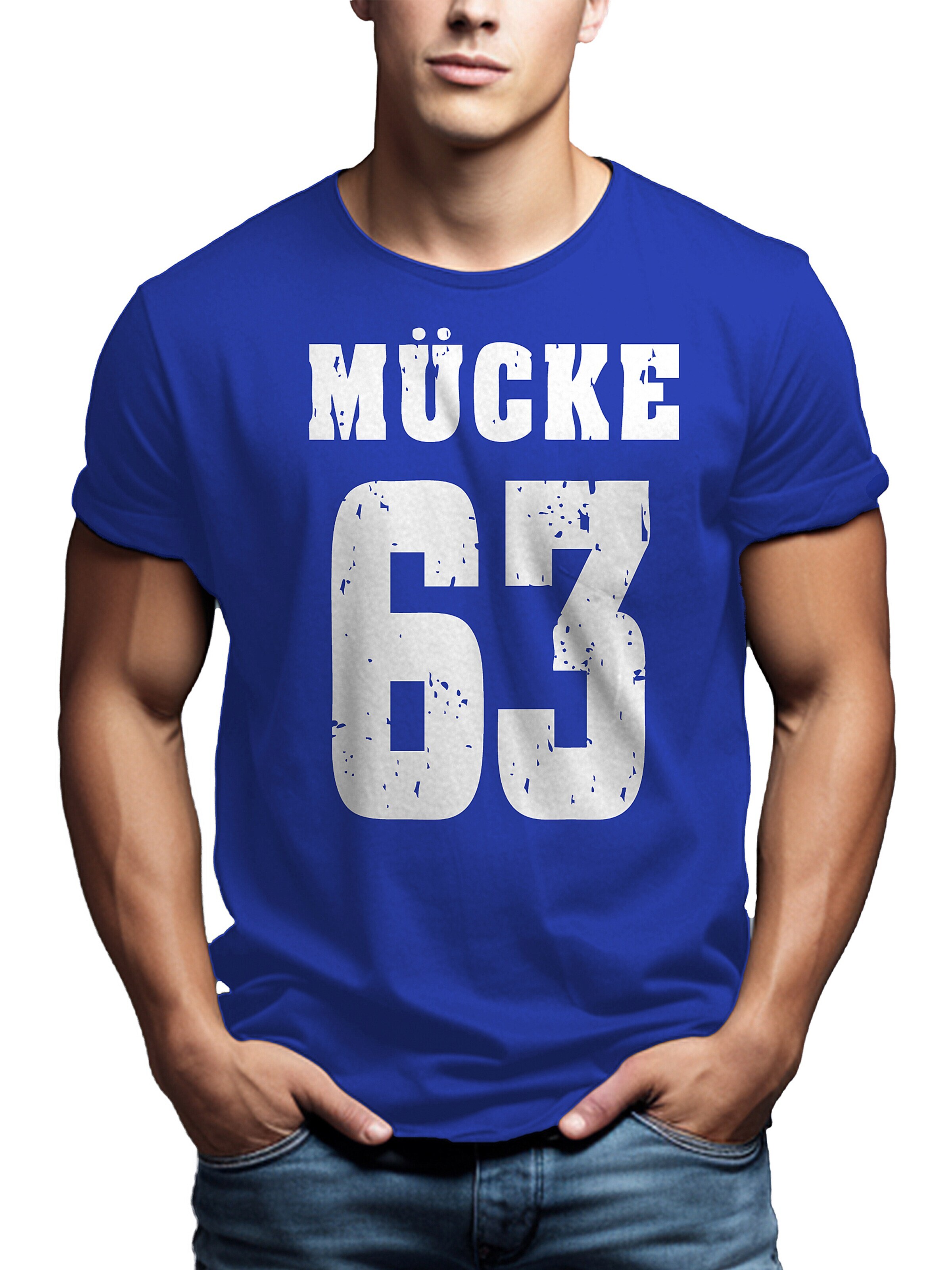 MAKAYA Shirt 'Mücke 63' in Blue