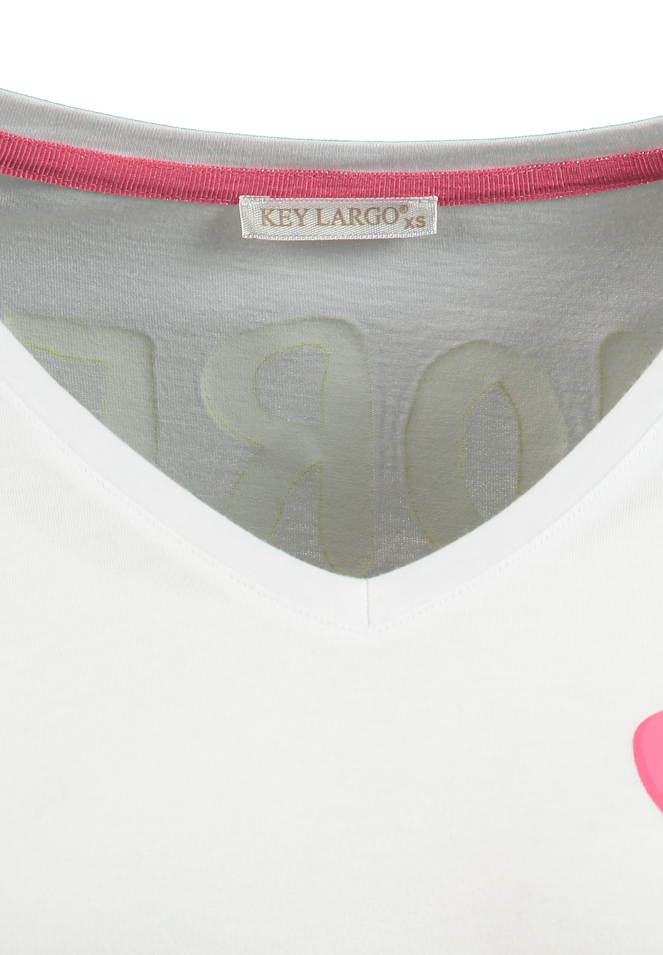 balts Key Largo T-Krekls 'AMOR'
