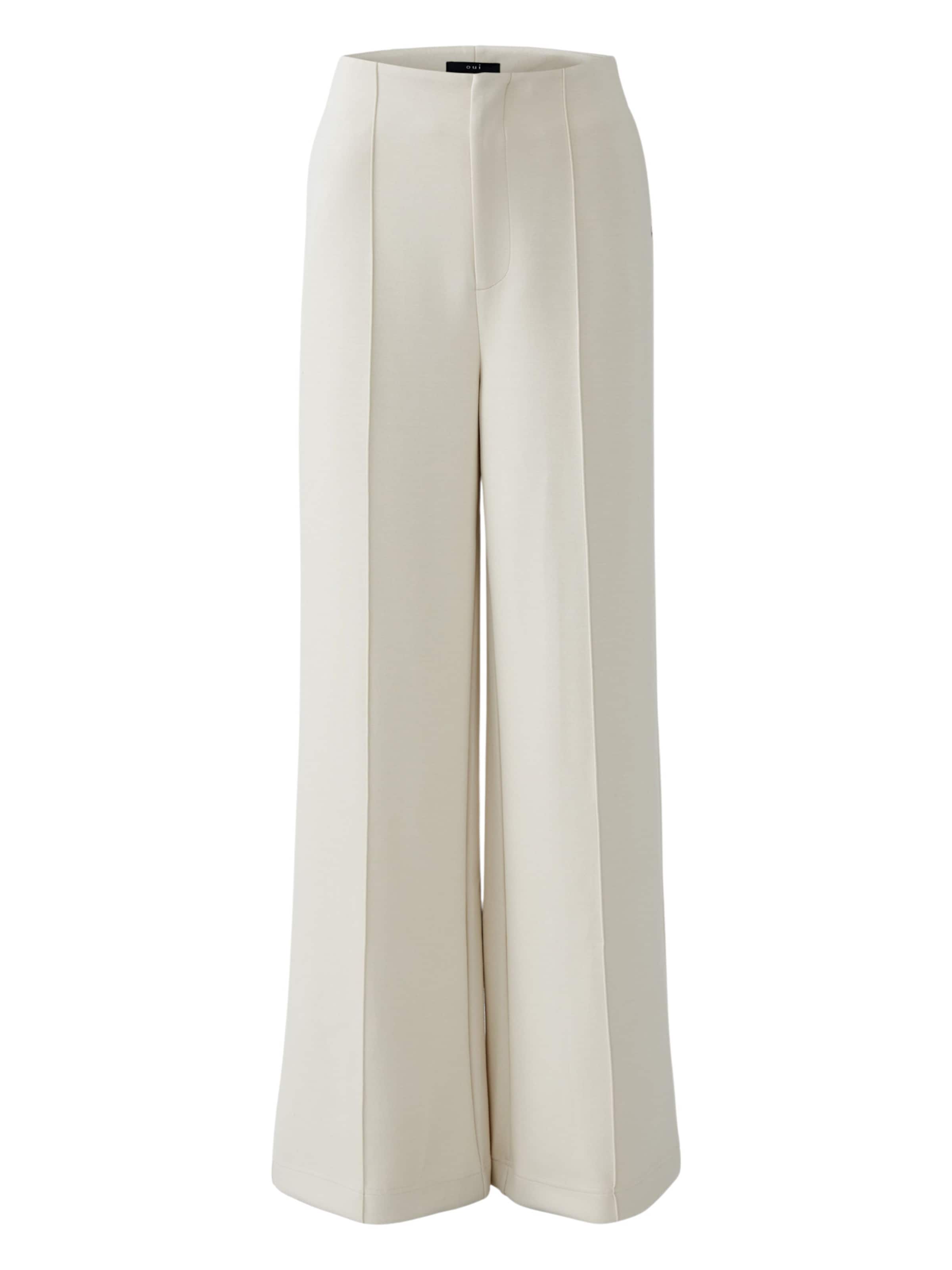 OUI Pants 'Scuba' in White: front