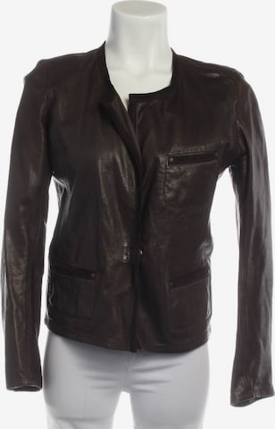 Frauenschuh Lederjacke / Ledermantel S in Braun: Vorderseite