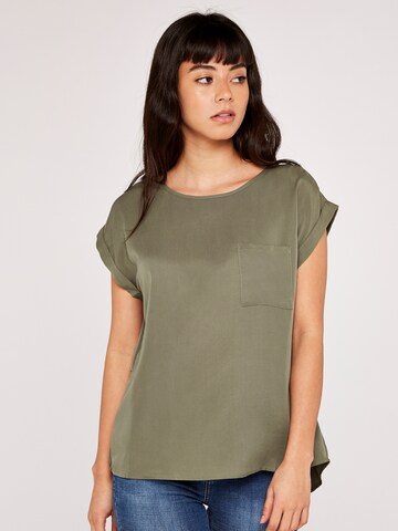 Apricot Shirt in Groen: voorkant