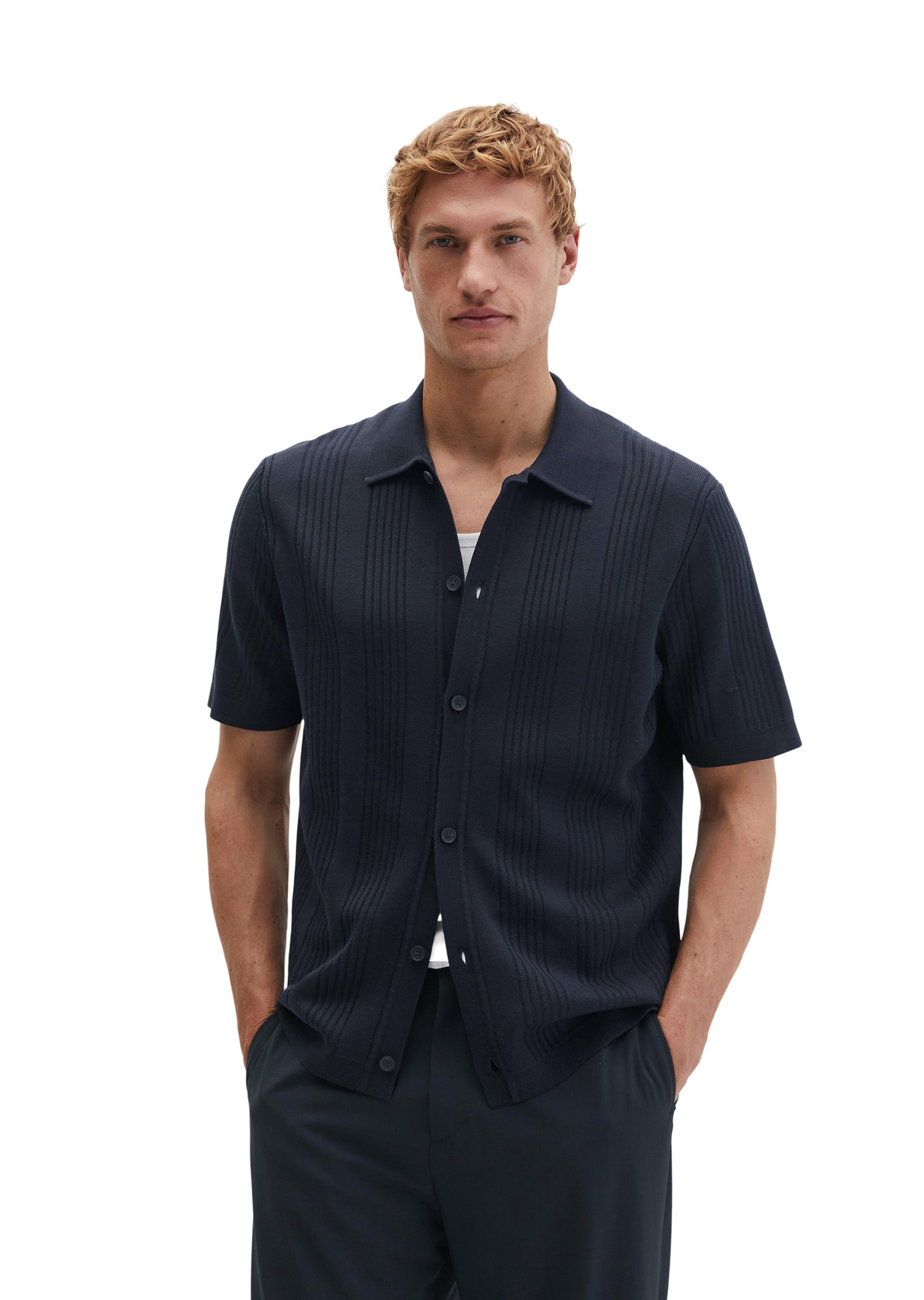 Marc O'Polo Regular Fit Hemd in Blau: Vorderseite