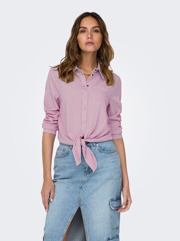 Chemisier 'ONLLECEY' ONLY en rose : devant