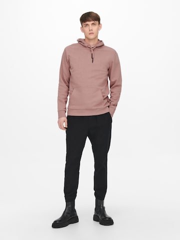 Only & Sons - Ajuste regular Sudadera 'Ceres' en marrón