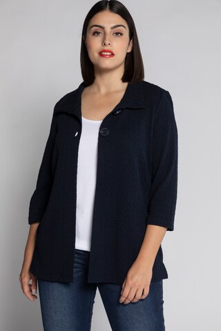 Ulla Popken Sweatvest in Blauw: voorkant