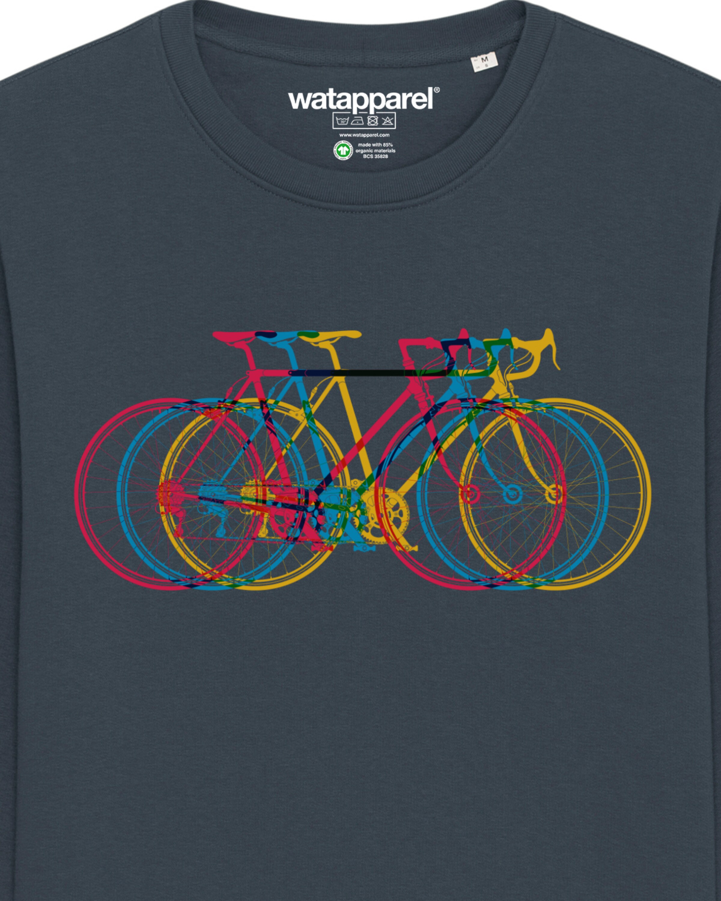 Watapparel Sweatshirt ' Fahrräder ' in Grey