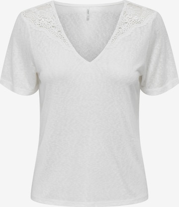 T-shirt 'ANJA' ONLY en blanc : devant