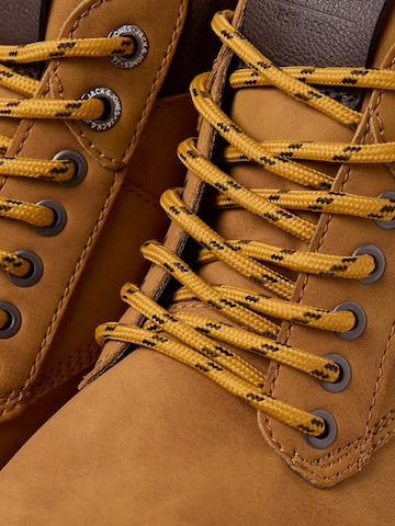 JACK & JONES Lace-Up Boots 'JFWDENVER' in Yellow