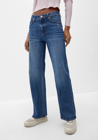QS Wide Leg Jeans in Blau: Vorderseite