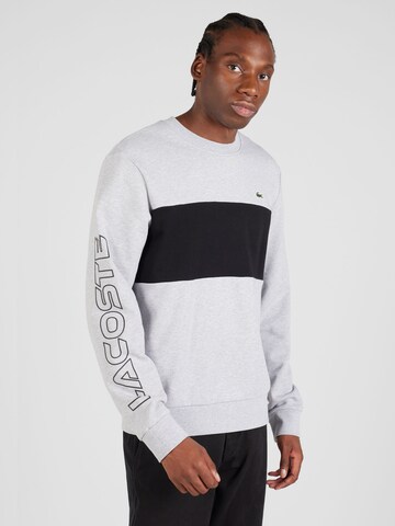 Sweat-shirt LACOSTE en gris : devant