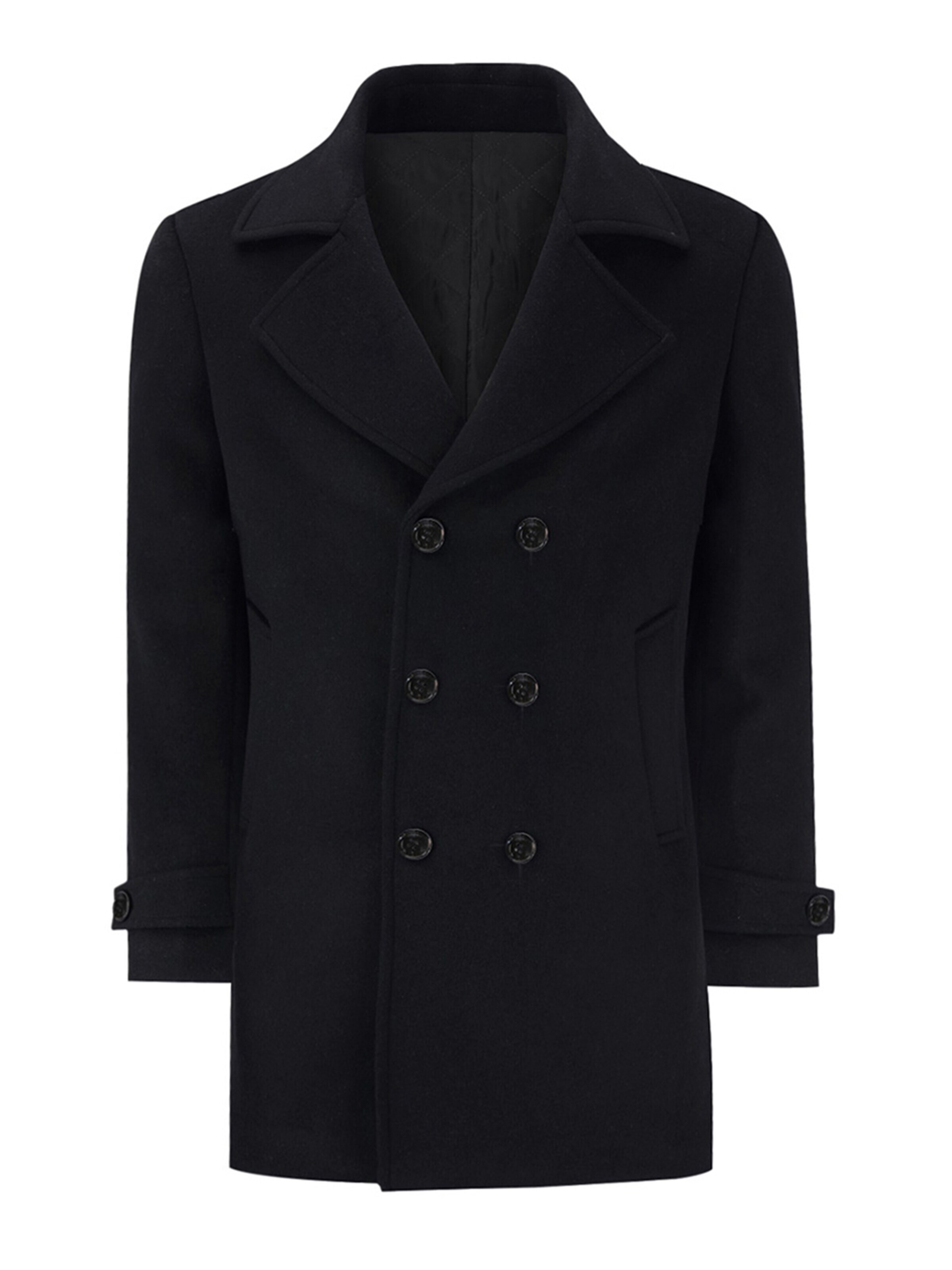 YOUTHUP Winter Coat in Black: front