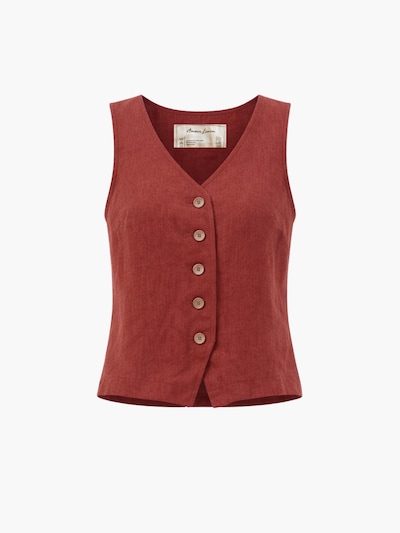 Gilet 'Greta' in XS AmourLinen di colore rosso scuro, Visualizzazione prodotti