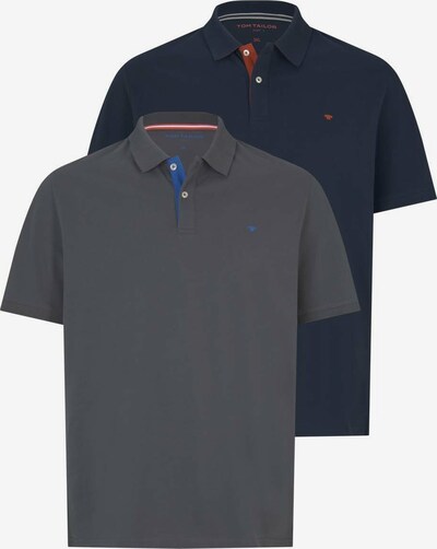 TOM TAILOR Men + Poloshirt in dunkelblau / dunkelgrau, Produktansicht