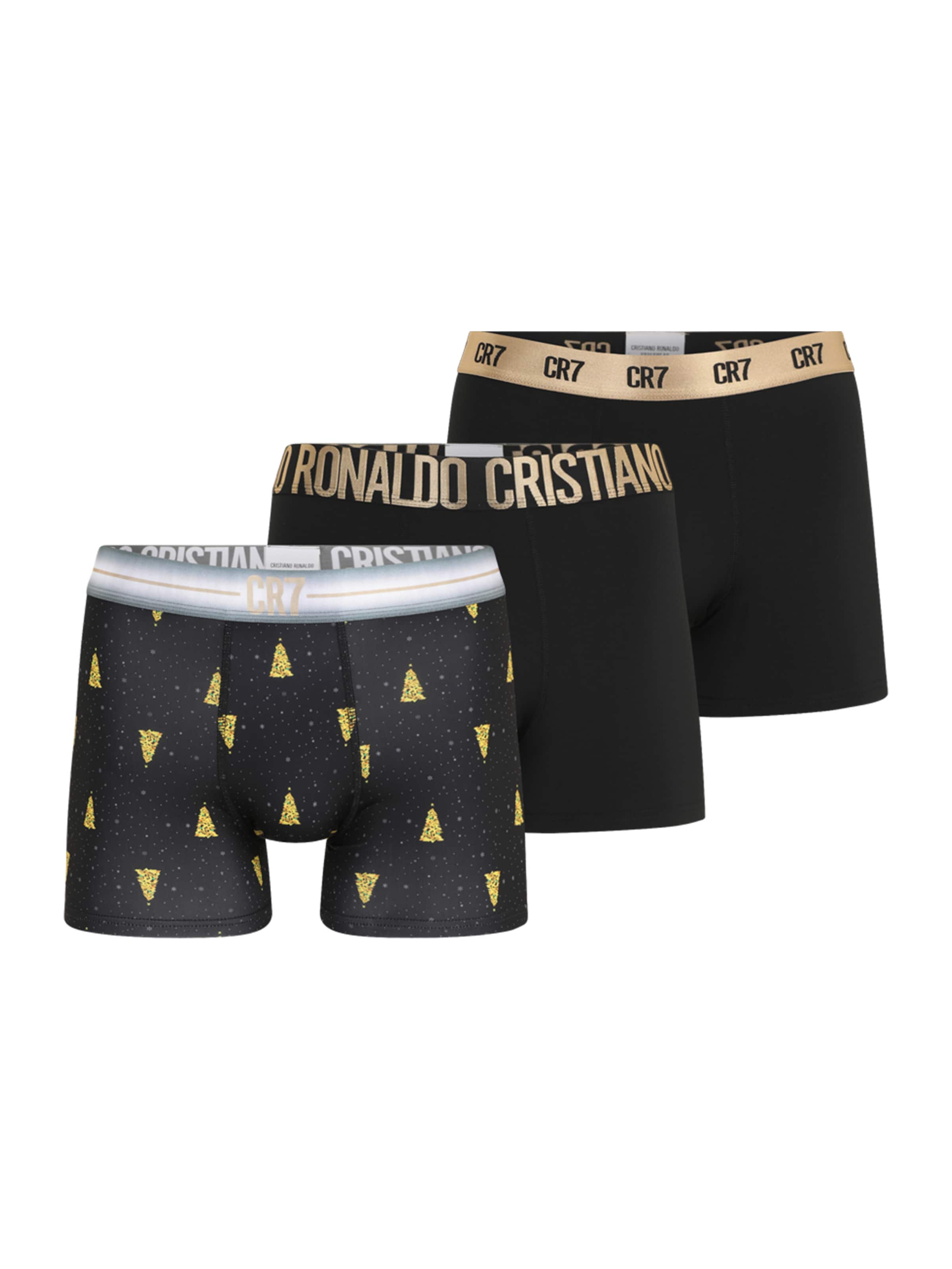 Boxeri de la CR7 - Cristiano Ronaldo pe negru: față