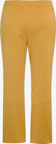 Ulla Popken Regular Pleated Pants in Yellow