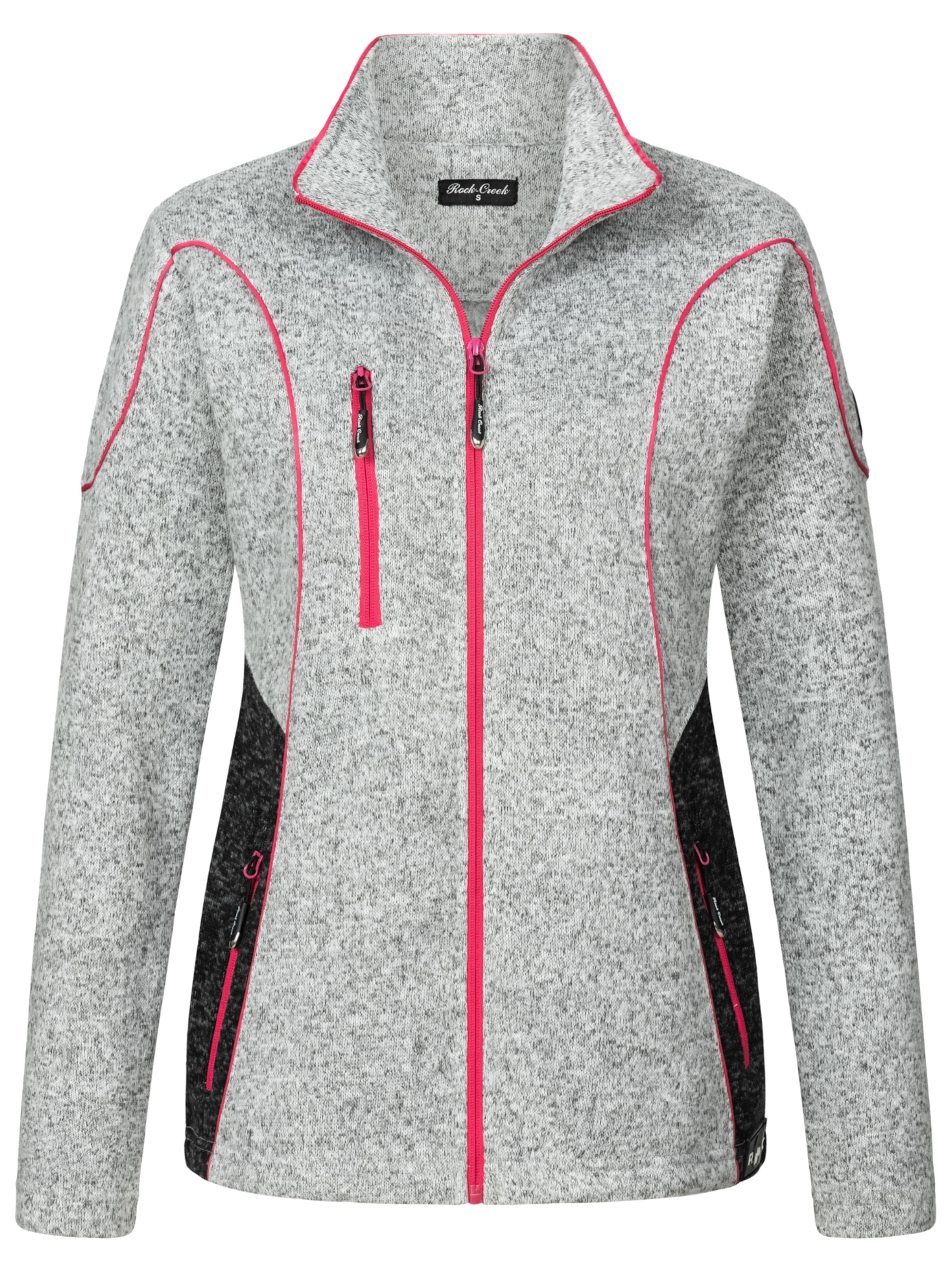 Rock Creek Fleecejacke in Grau: Vorderseite