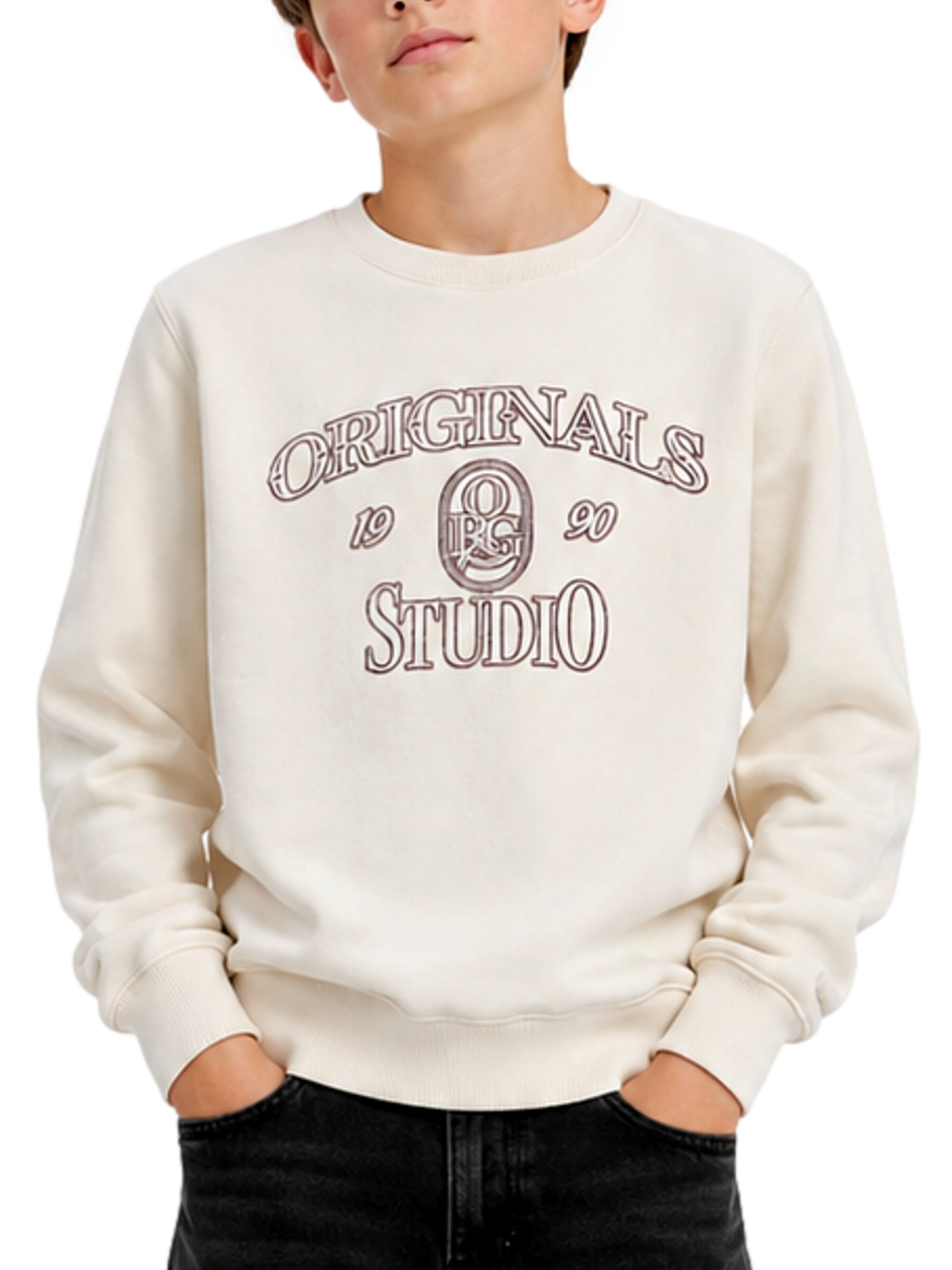 Jack & Jones Junior Sweatshirt 'Chamberi' i hvid