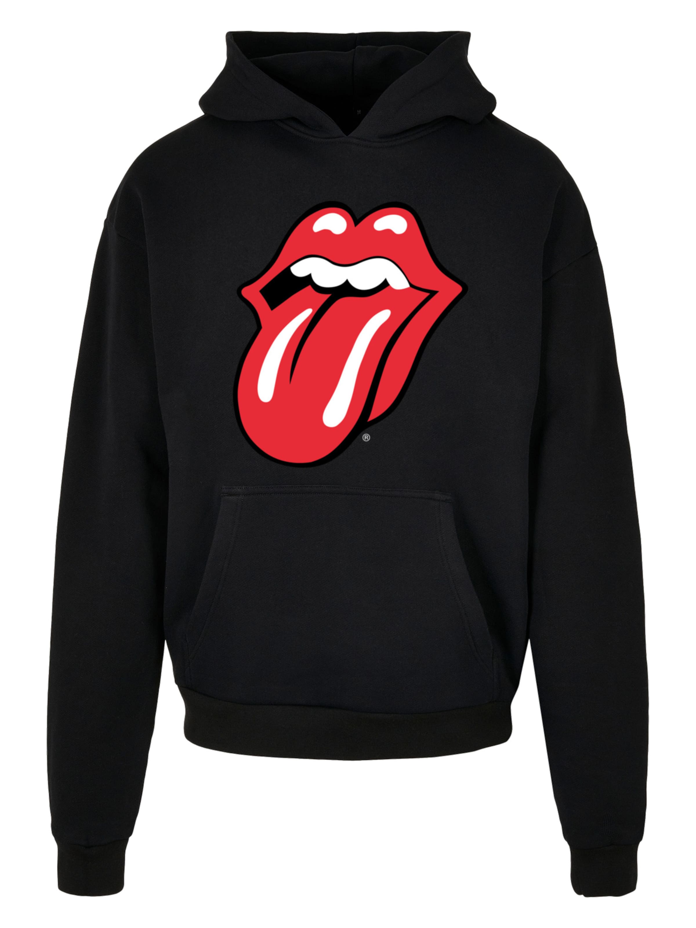 Sweat-shirt 'The Rolling Stones Classic Tongue' F4NT4STIC en noir : devant