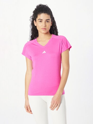 rožinė ADIDAS PERFORMANCE Sportiniai marškinėliai 'Train Essentials': priekis