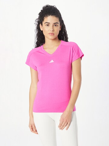 ADIDAS PERFORMANCE - Camisa funcionais 'Train Essentials' em rosa: frente