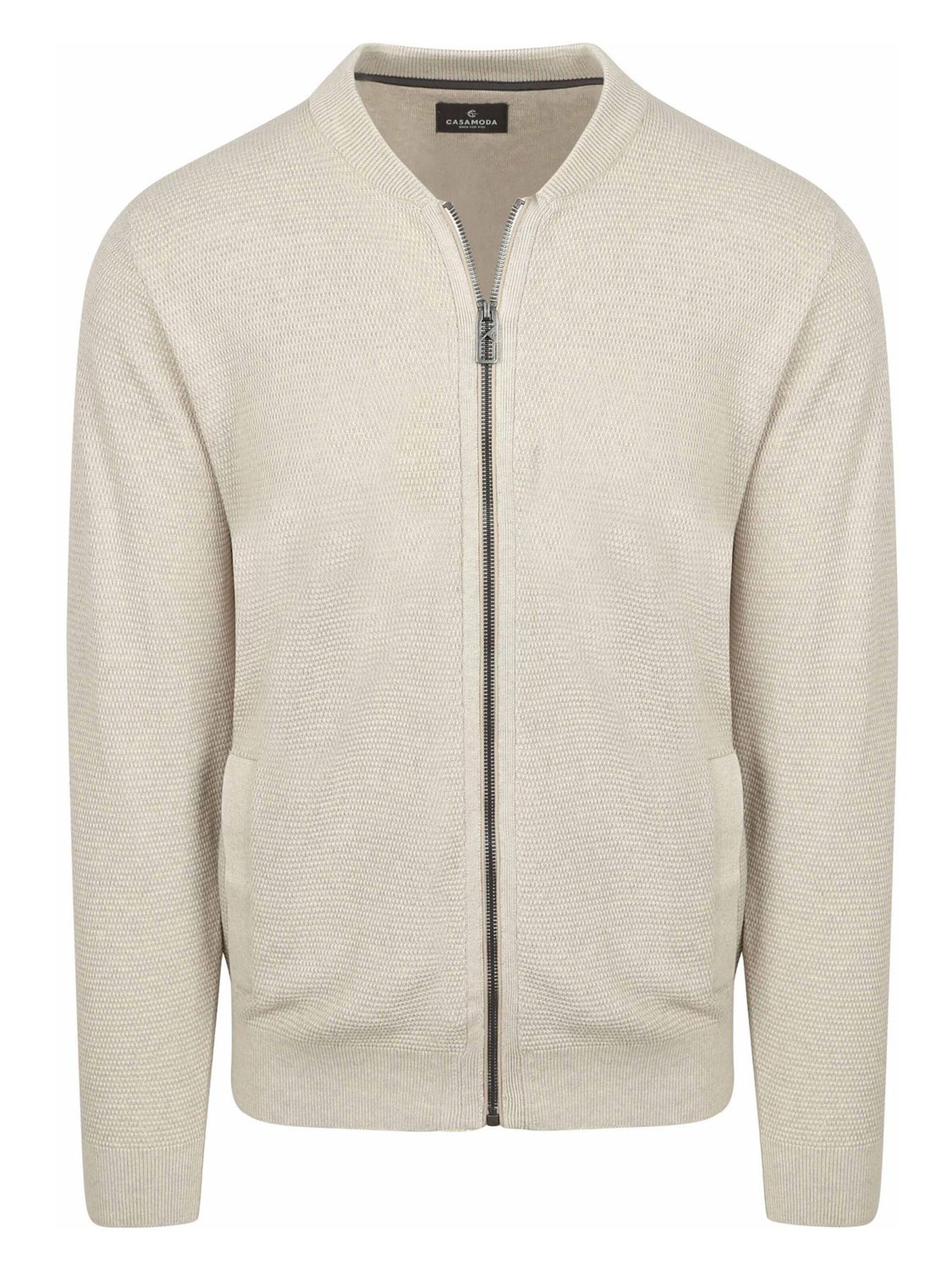CASA MODA Knit Cardigan in Beige: front