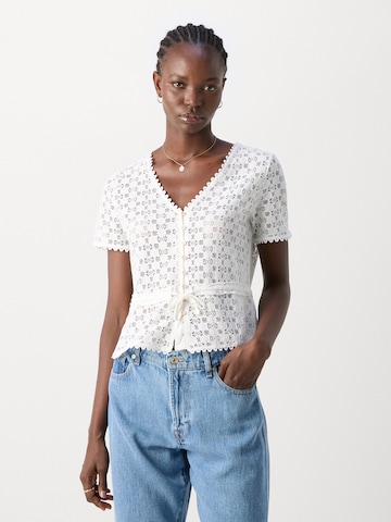Morgan Blouse 'DATE' in White: front