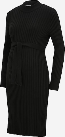 Robes en maille 'MLNancy' MAMALICIOUS en noir : devant