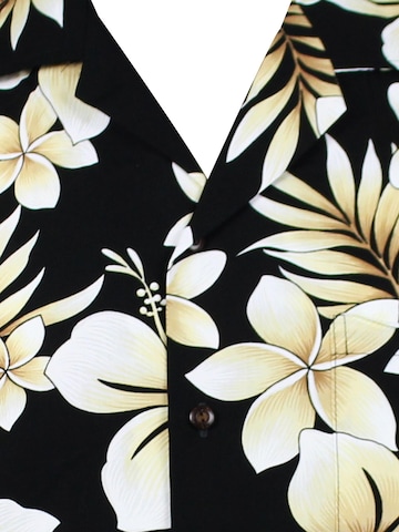 Pacific Legend Regular Fit Hemd 'Goldblume' in Schwarz