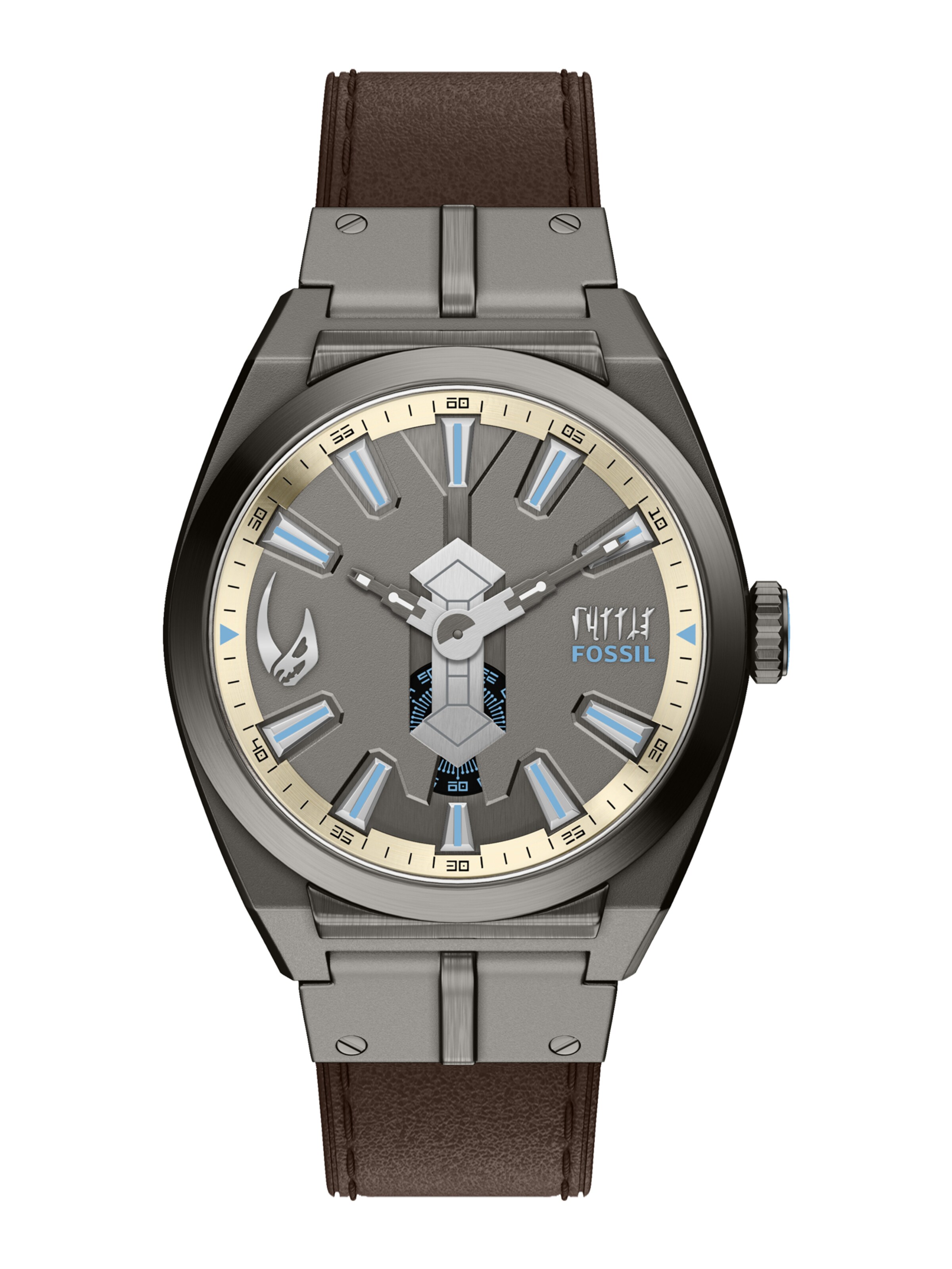 FOSSIL - Reloj analógico 'EVERETT MANDALORIAN' en marrón: frente
