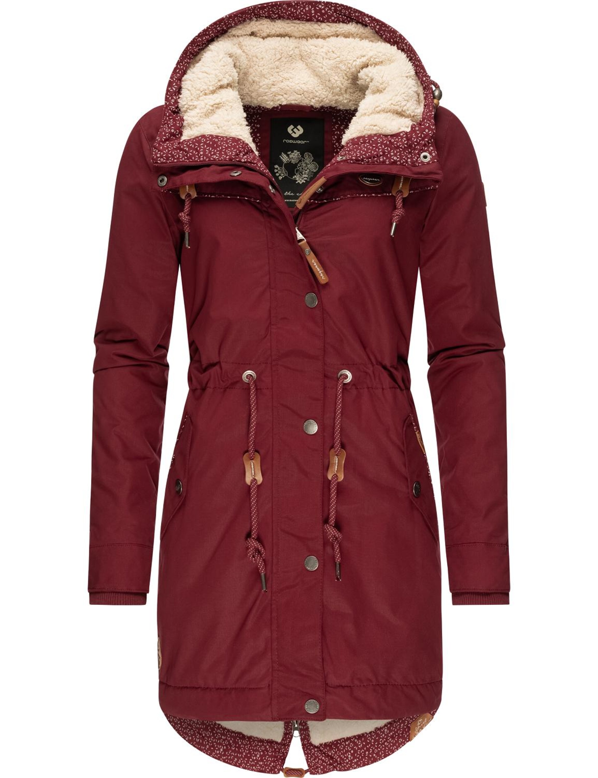 Ragwear Sweatvest 'Canny' in Rood: voorkant