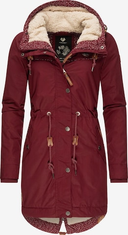 Ragwear Winter Parka 'Canny' in Red: front