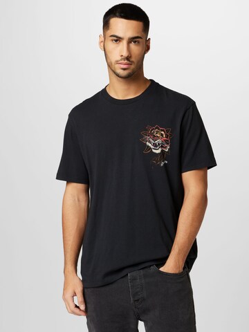 AllSaints Tričko 'TIGER ROSE' – černá: přední strana