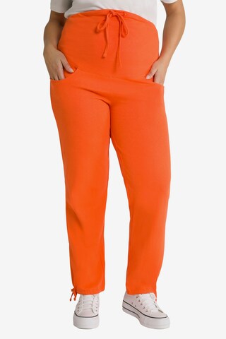 Ulla Popken Regular Broek '803640' in Oranje: voorkant