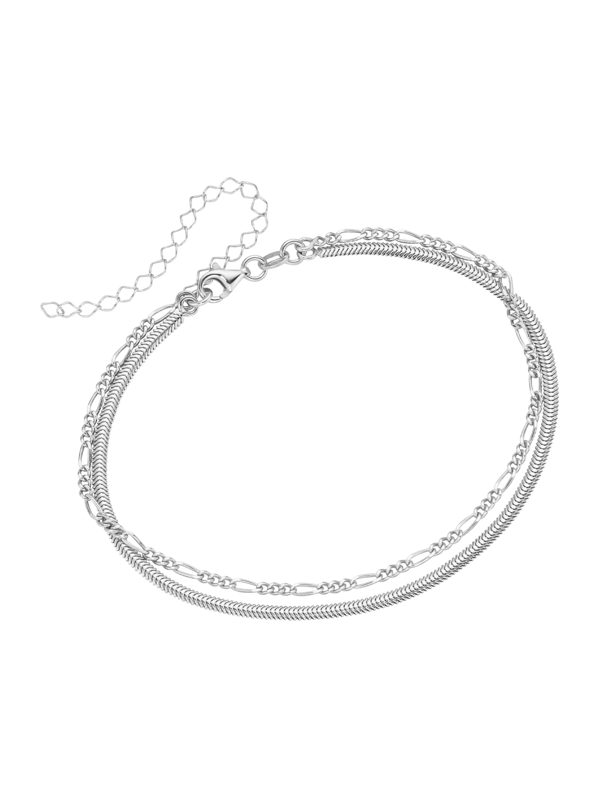 Smart Jewel Foot jewelry in Silver: front