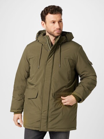 BURTON MENSWEAR LONDON Winterparka in Groen: voorkant