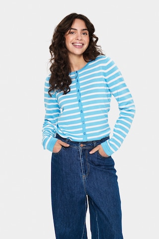 SAINT TROPEZ Strickjacke in Blau: Vorderseite