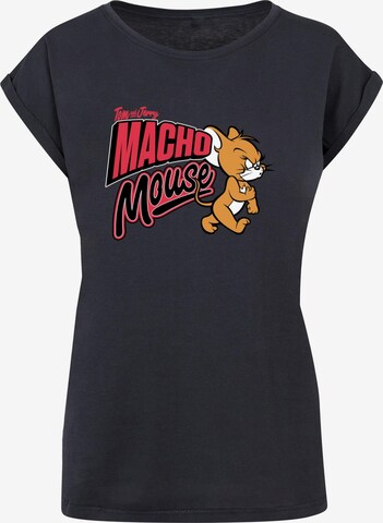 ABSOLUTE CULT Shirt 'Tom and Jerry - Macho Mouse' in Blauw: voorkant
