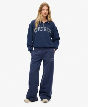 Loosefit Pantalon 'Athletic Essentials' Superdry en bleu