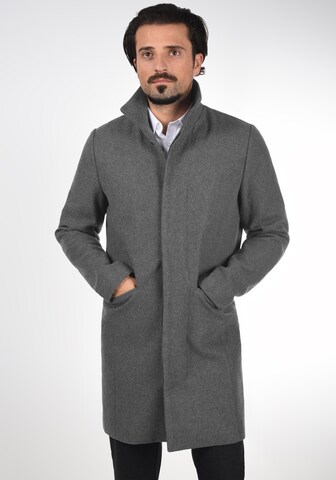 !Solid Between-Seasons Coat 'Jampa' in Grey: front