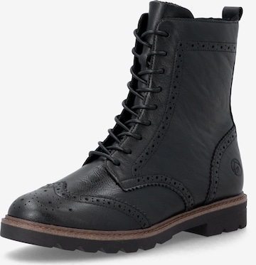 REMONTE Lace-up bootie in Black: front