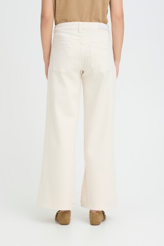ICHI Wide leg Jeans 'IHZiggy' in Wit