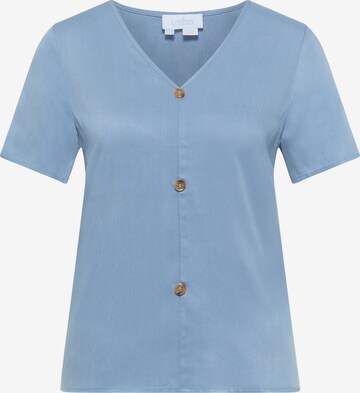 usha BLUE LABEL Blouse in Blue: front