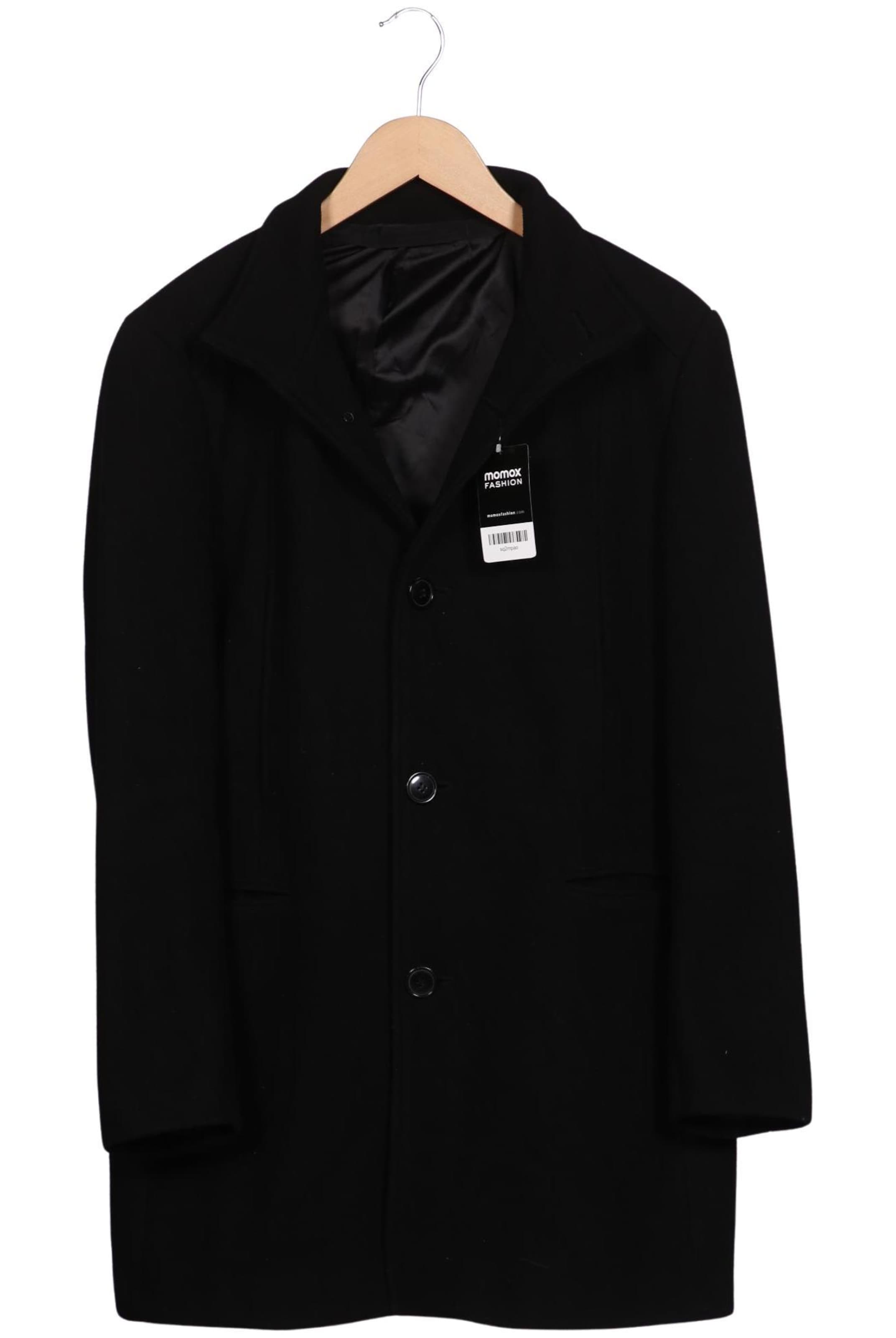 SELECTED Mantel L in Schwarz: Vorderseite