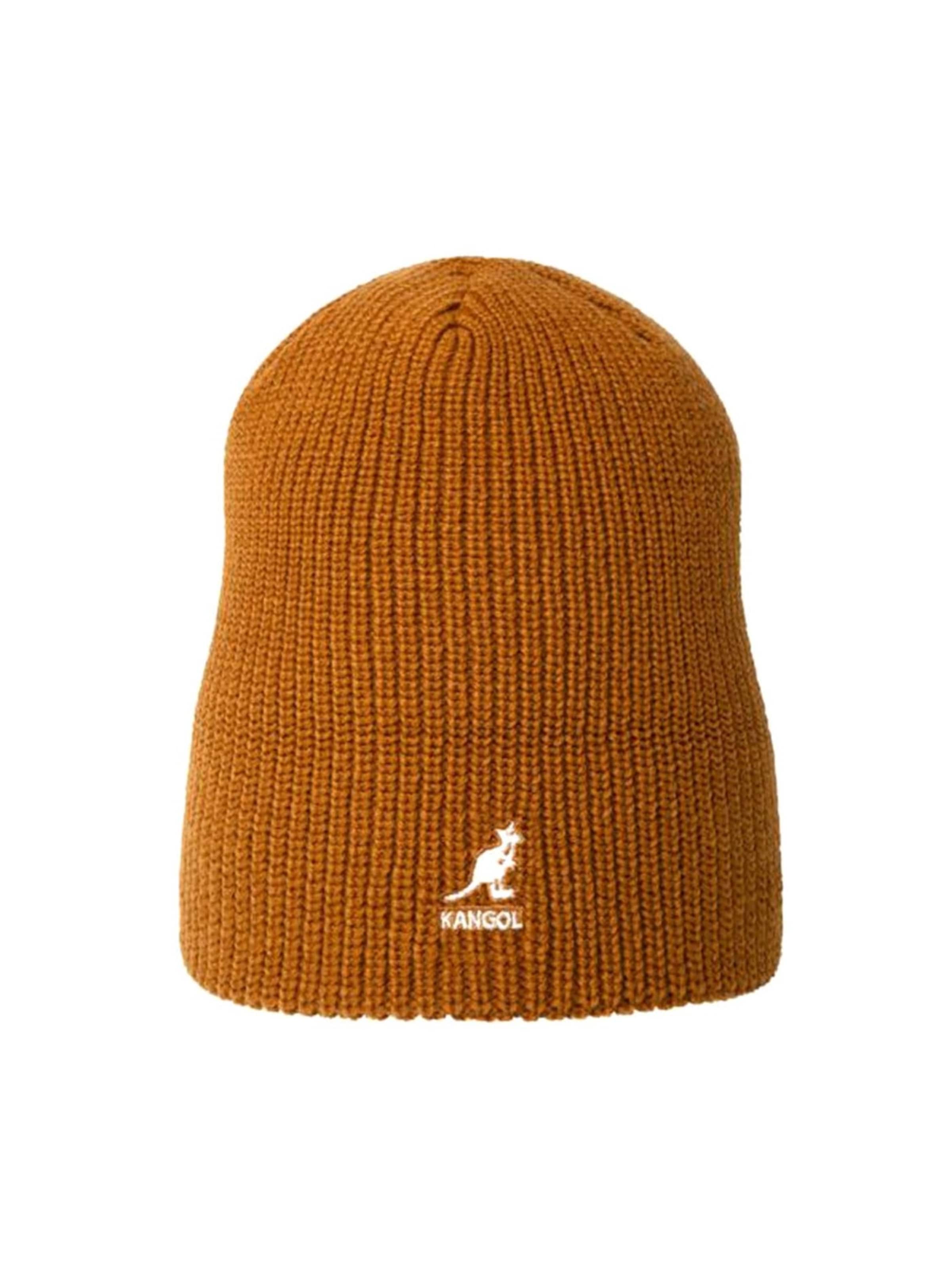 KANGOL Kapelusz 'Cardinal 2 Way Beanie -- Rustic Caramel Cap<BR/><BR/>' w kolorze pomarańczowy