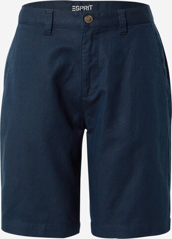 Pantalon chino ESPRIT en bleu : devant